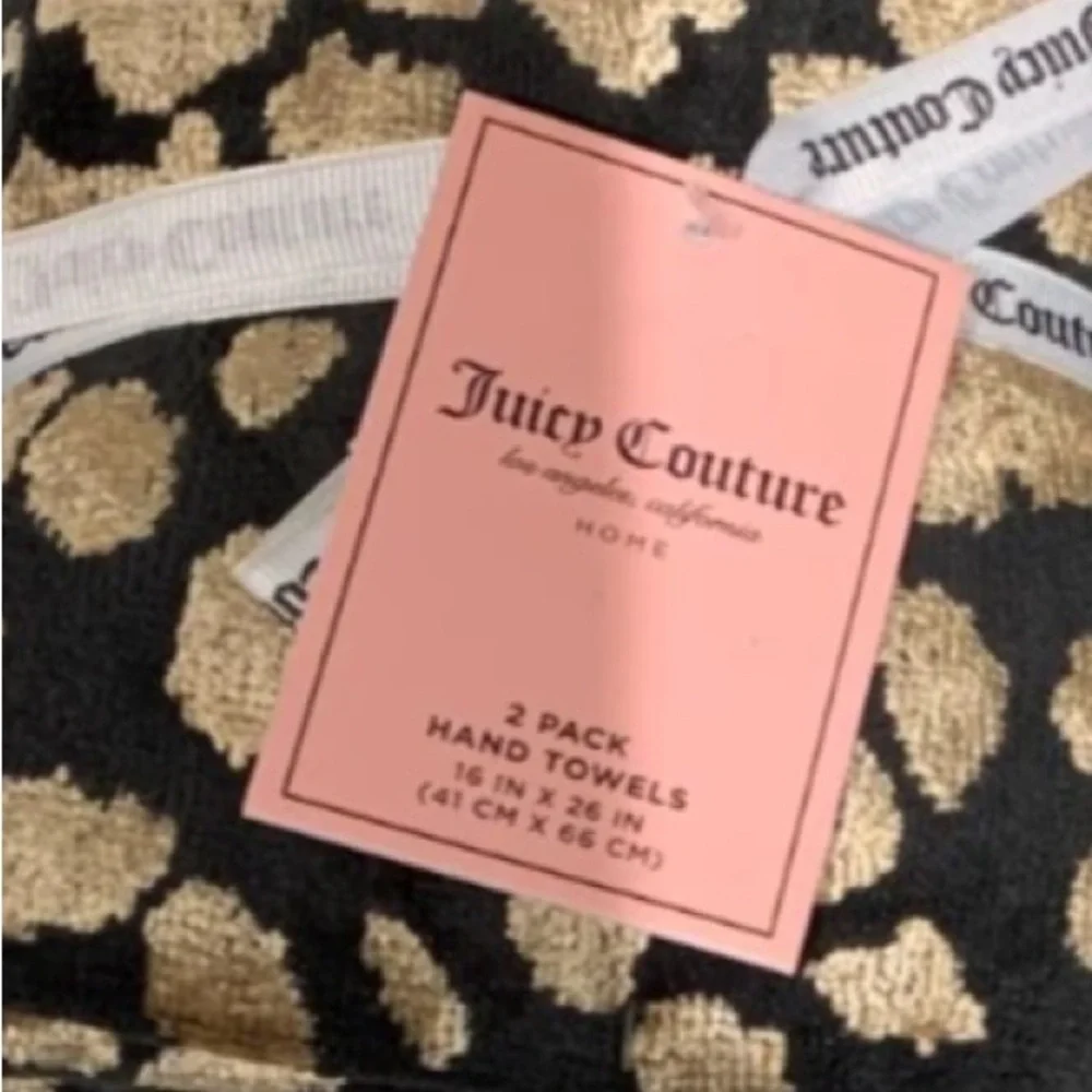 Juicy Couture Leopard Print Bath & Hand Towels 4 Piece Set